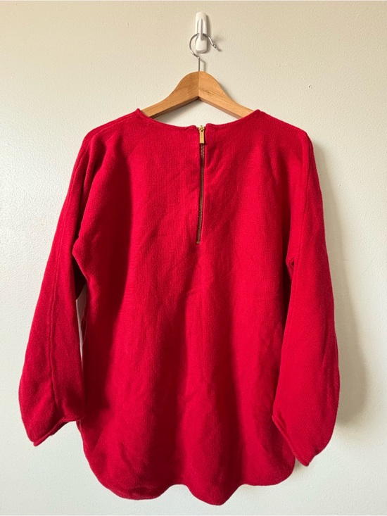Michael Kors Sweaters - Michael Kors Red Knit Long Sleeve Top with Gold Back Zip